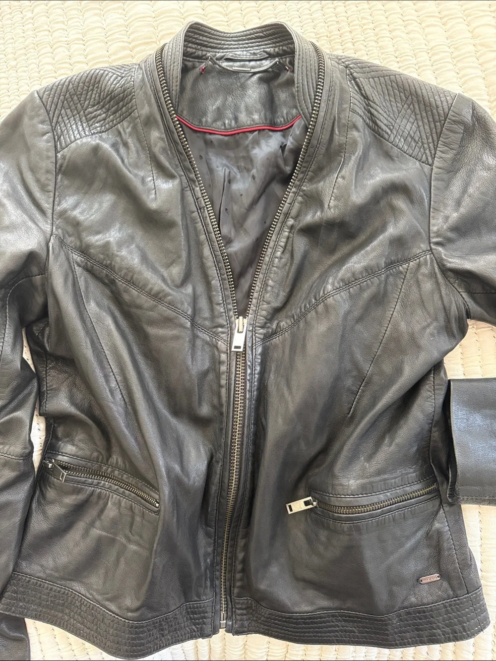 Vintage IKKS Paris Leather Jacket
